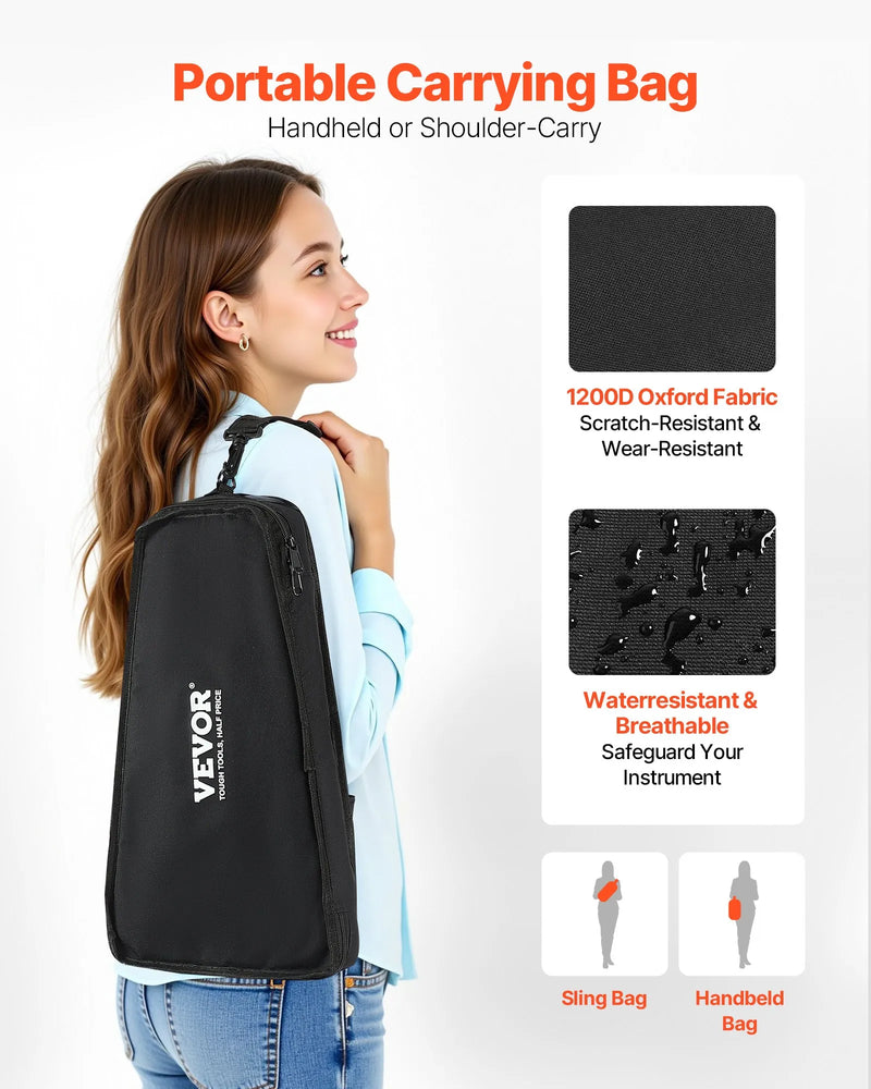 VEVOR metalofons ar 27 notīm, profesionāls perkusiju instruments ar metāla plāksnītēm, 4 vālītēm un pārnēsāšanas somu, piemērots iesācējiem un pieaugušajiem mūzikas apguvei