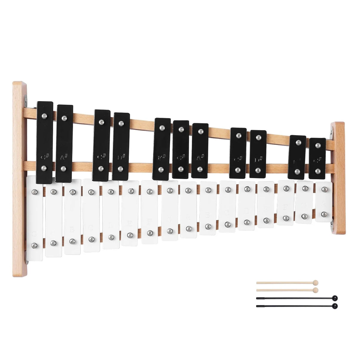 VEVOR Metallophone 27 Notes with Metal Plates, 4 Mallets and Bag