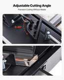 VEVOR metāla griešanas zāģis ar 355 mm aukstās griešanas disku, 3500 W bezsuku motors, regulējams ātrums 750–1200 apgr./min, paredzēts metāla kvadrātcauruļu, plakanprofilu un I-siju griešanai