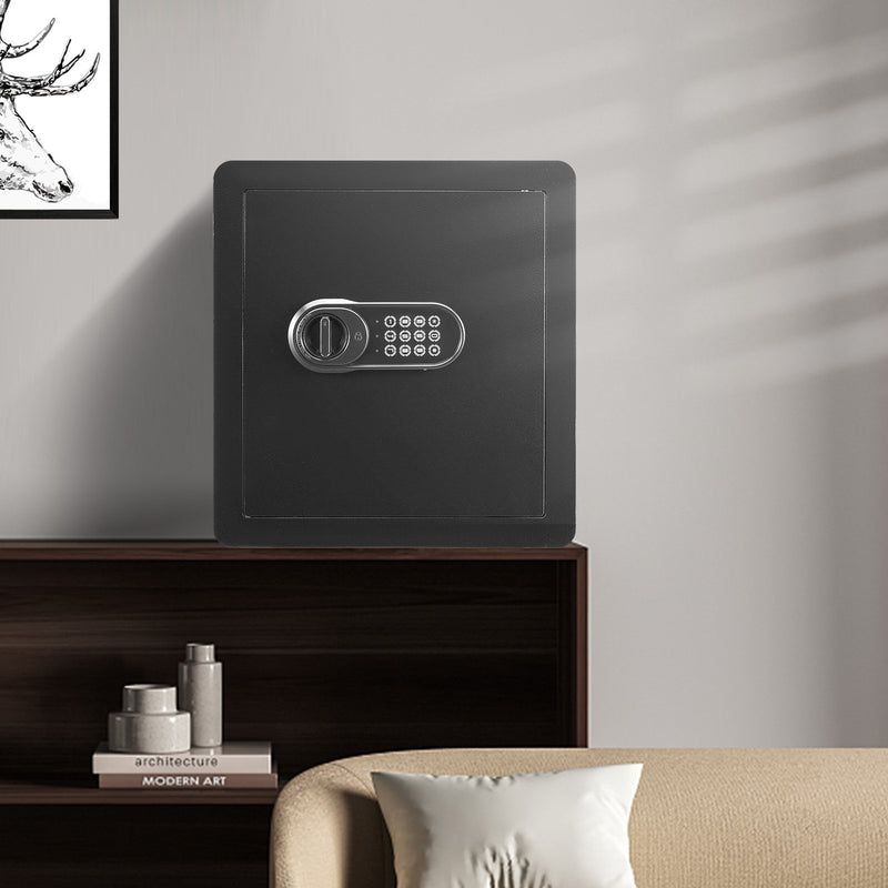 VEVOR 51 l mājas seifs ar digitālo tastatūru, atslēgām un ugunsdrošu somu