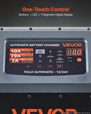 VEVOR 12/24 V akumulatoru lādētājs un starteris 200/100 A ar riteņiem