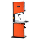 VEVOR kokapstrādes lentzāģis 457 mm, lentzāģis ar 2240 W (3 ZS) motoru, maksimālais griešanas augstums 406 mm, 690 × 510 mm čuguna galds, ar 360° darba apgaismojumu, leņķmēru un vadotni, lentzāģis kokapstrādei