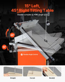 VEVOR kokapstrādes lentzāģis 457 mm, lentzāģis ar 2240 W (3 ZS) motoru, maksimālais griešanas augstums 406 mm, 690 × 510 mm čuguna galds, ar 360° darba apgaismojumu, leņķmēru un vadotni, lentzāģis kokapstrādei