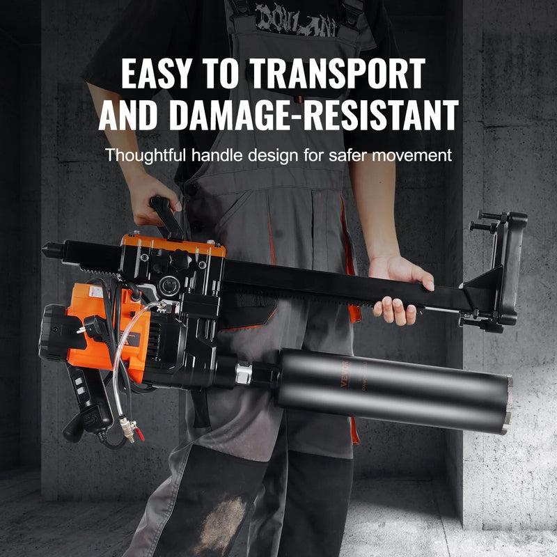 VEVOR dimanta kodolurbjmašīna 20–249 mm urbšanas diametrs, 3200 W, ar statīvu, profesionāla kodolurbšanas iekārta