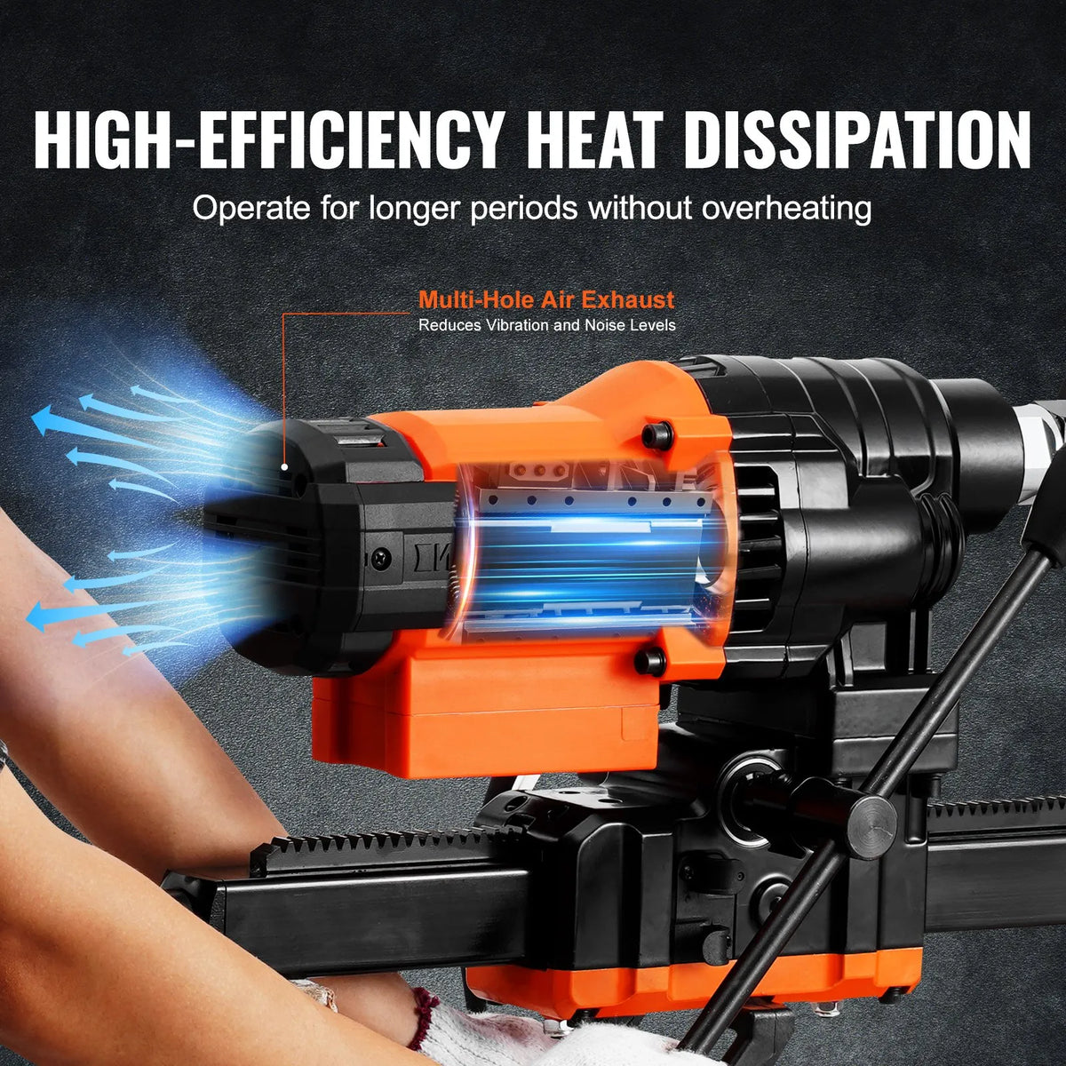 VEVOR Diamond Core Drill 20–249 mm Drilling Diameter, 3200 W, with Stand, Professional Core Drilling Machine