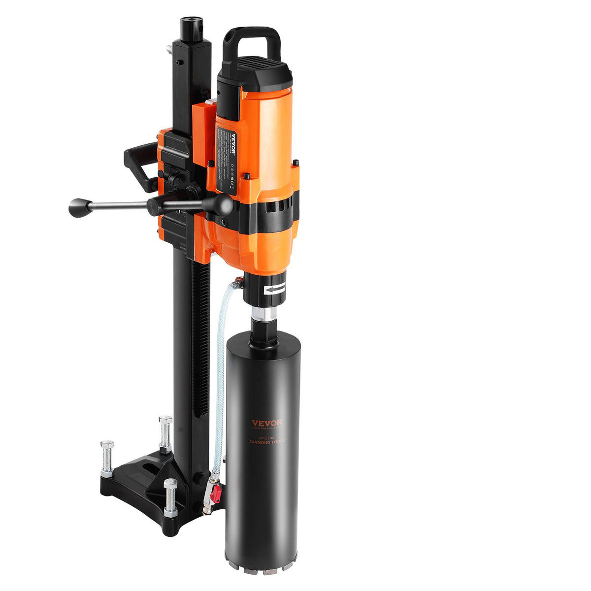 VEVOR dimanta serdes urbjmašīna ar statīvu, urbšanas diametrs 20-300 mm, 3500 W, dimanta serdes urbšanas iekārta ar statīvu - spēcīga urbšana gan sausā, gan mitrā režīmā betonam, ķieģelim un mūra materiāliem.