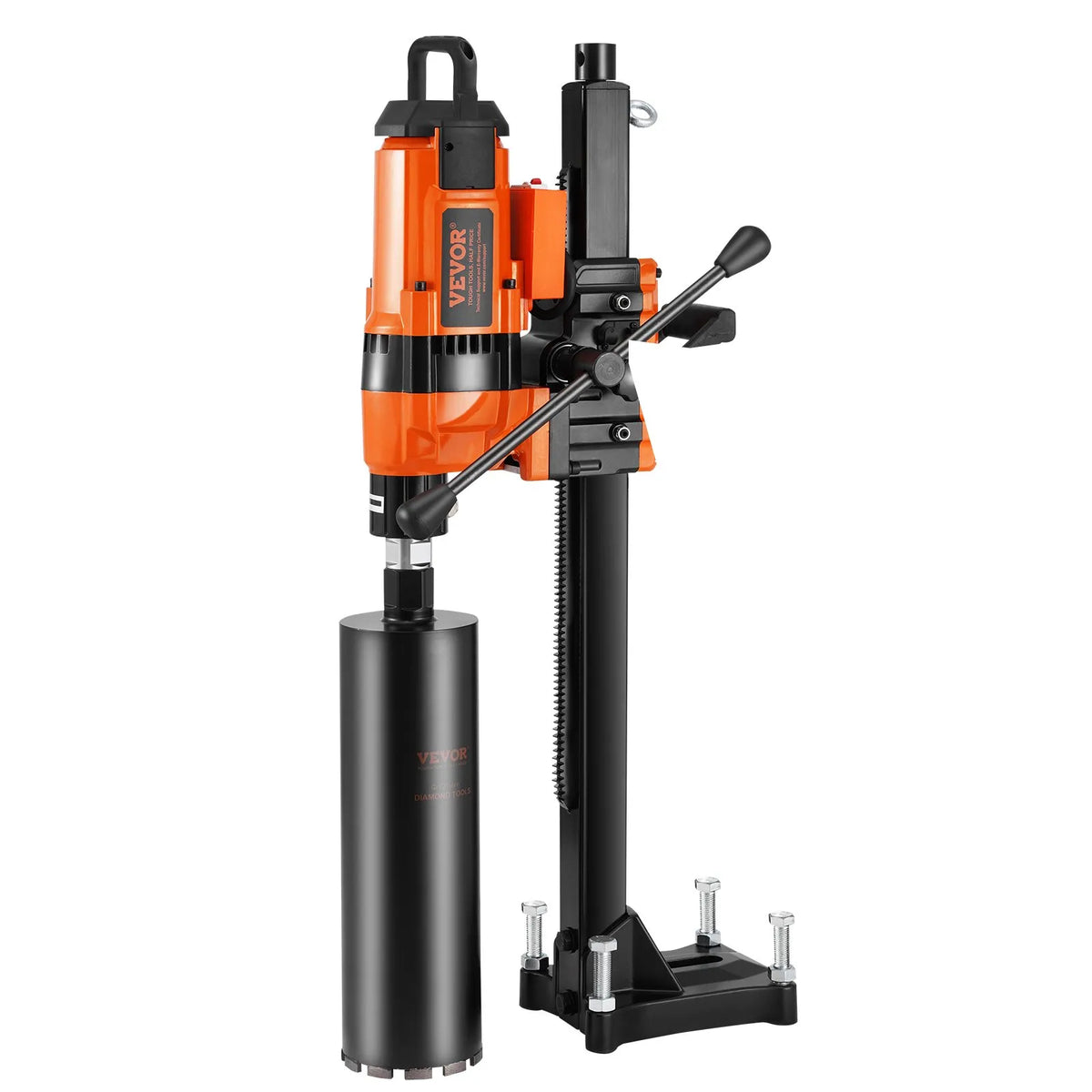 VEVOR dimanta serdes urbjmašīna ar statīvu, urbšanas diametrs 20-300 mm, 3500 W, dimanta serdes urbšanas iekārta ar statīvu - spēcīga urbšana gan sausā, gan mitrā režīmā betonam, ķieģelim un mūra materiāliem.