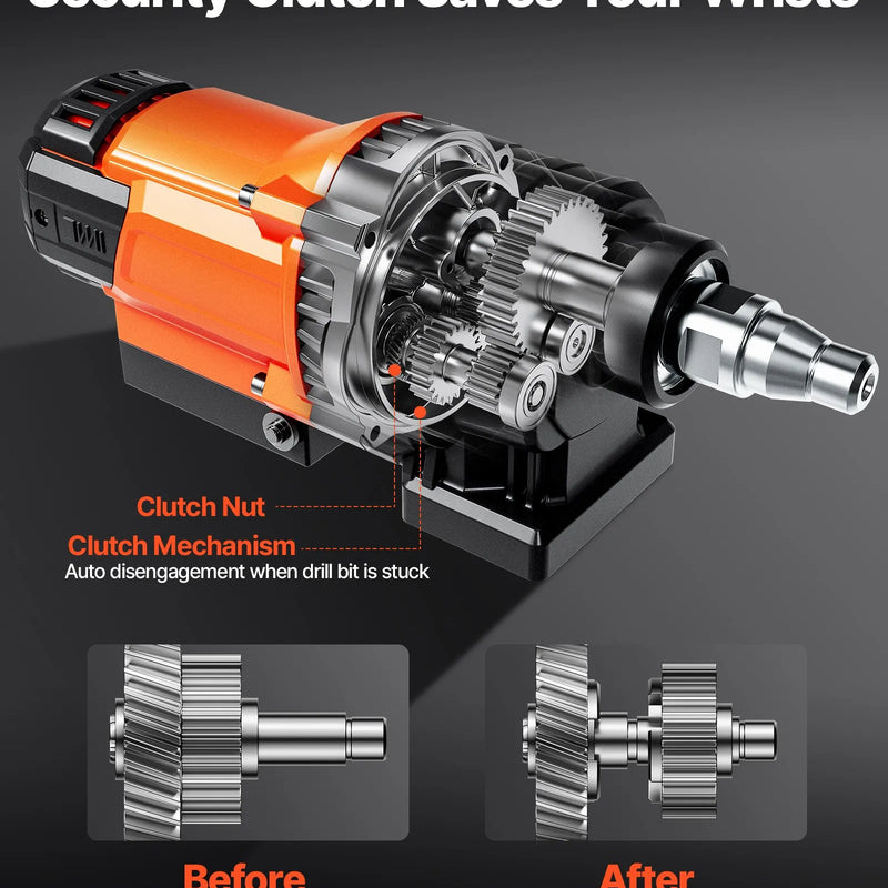 VEVOR dimanta kodolurbšanas iekārta, urbšanas diametrs 20–200 mm, statīvā montējama sausai un mitrai urbšanai betonā, 8 urbji, 850 apgr./min, UNC 1 1/4–7 vītne, 3000 W