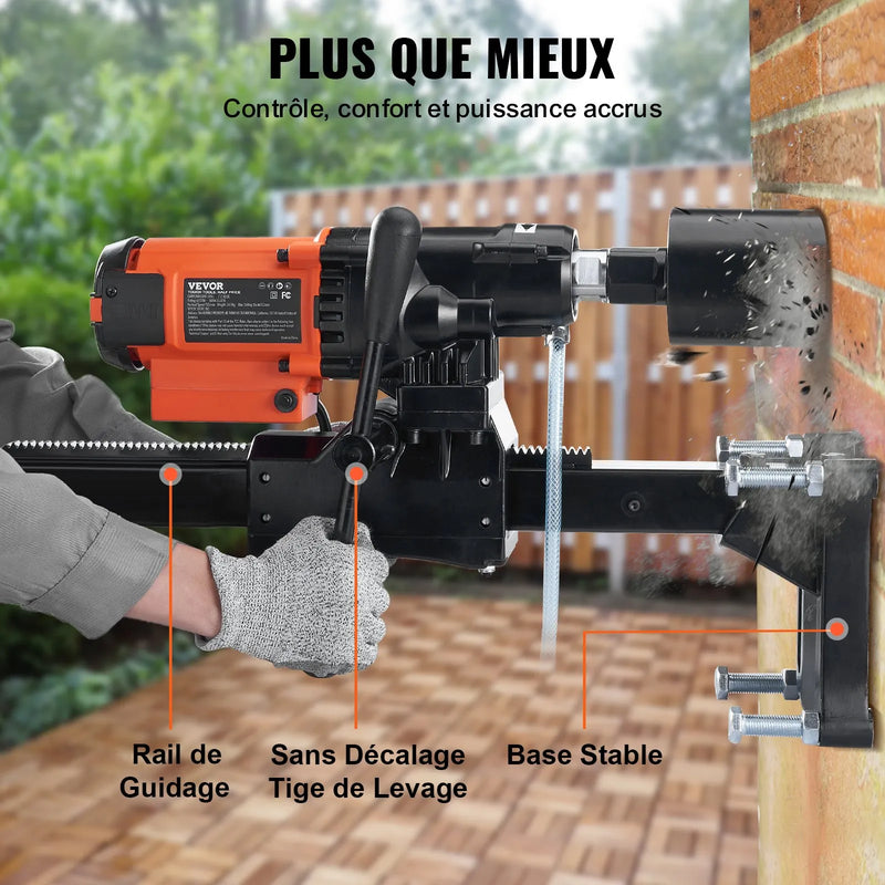 VEVOR mitrās un sausās urbšanas dimanta serdes urbjmašīna betonam, serdes urbšanas iekārta, 3200 W, 750 apgr./min