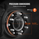 31,75 mm 6x139,7 mm kalti riteņu adapteri, 6 skrūvju, melni, 4 gab.