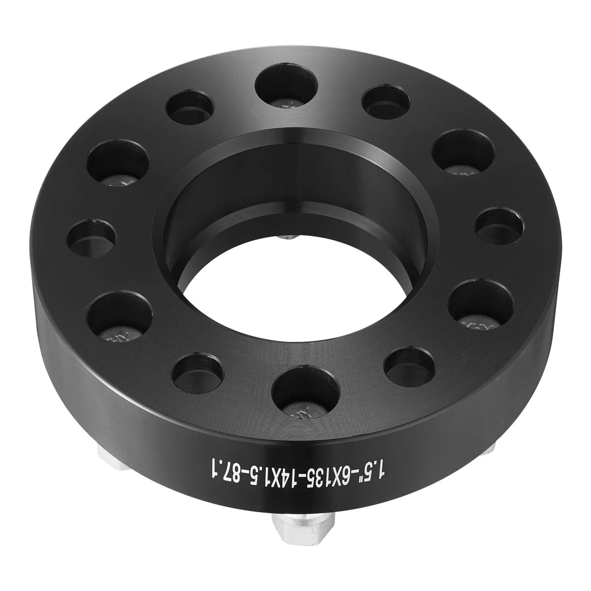 38.1 mm 6x135 mm forged wheel adapters, 6 lug, black, 4 pcs