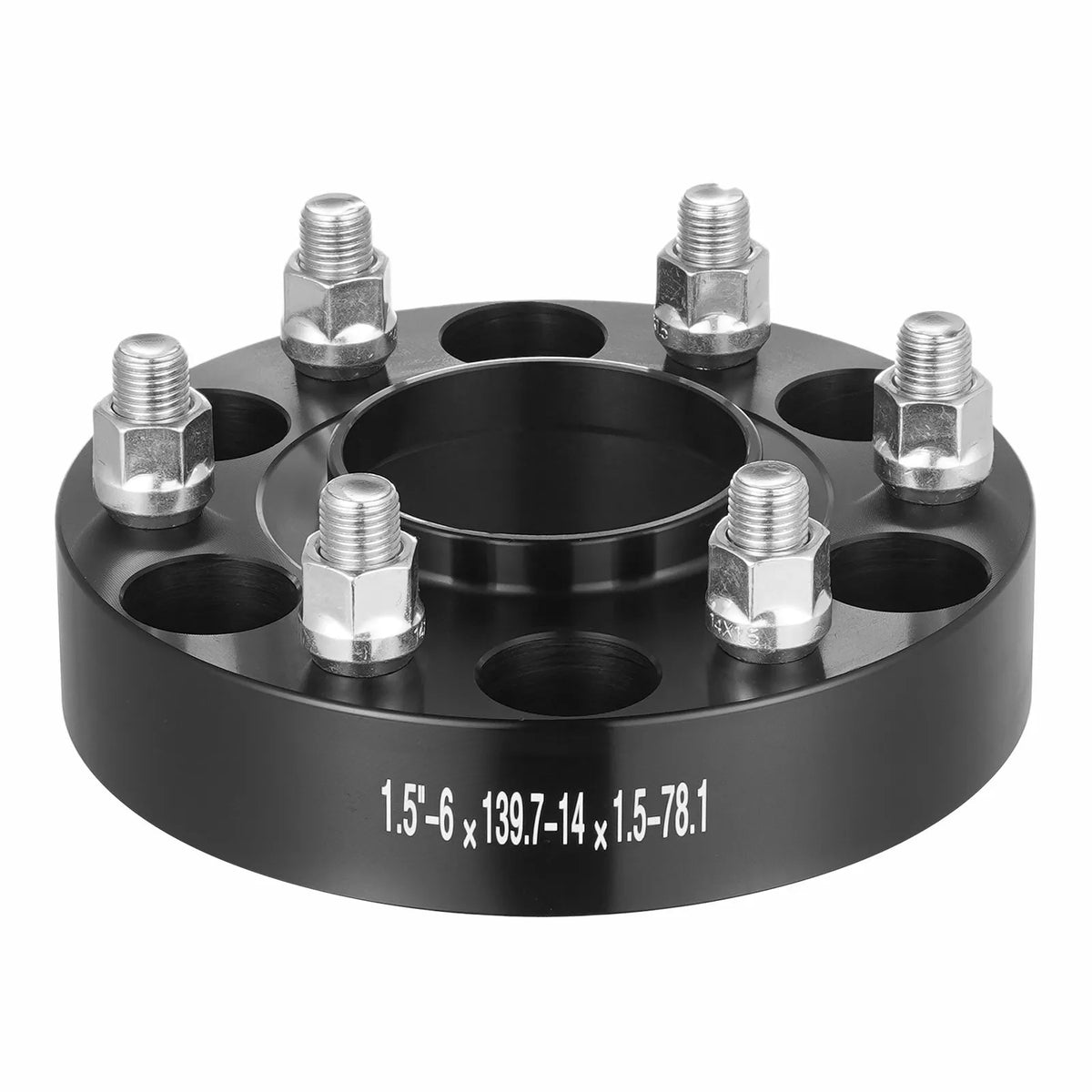38.1 mm 6×139.7 mm wheel spacers, 6-bolt mounting, forged, 4 pcs, black