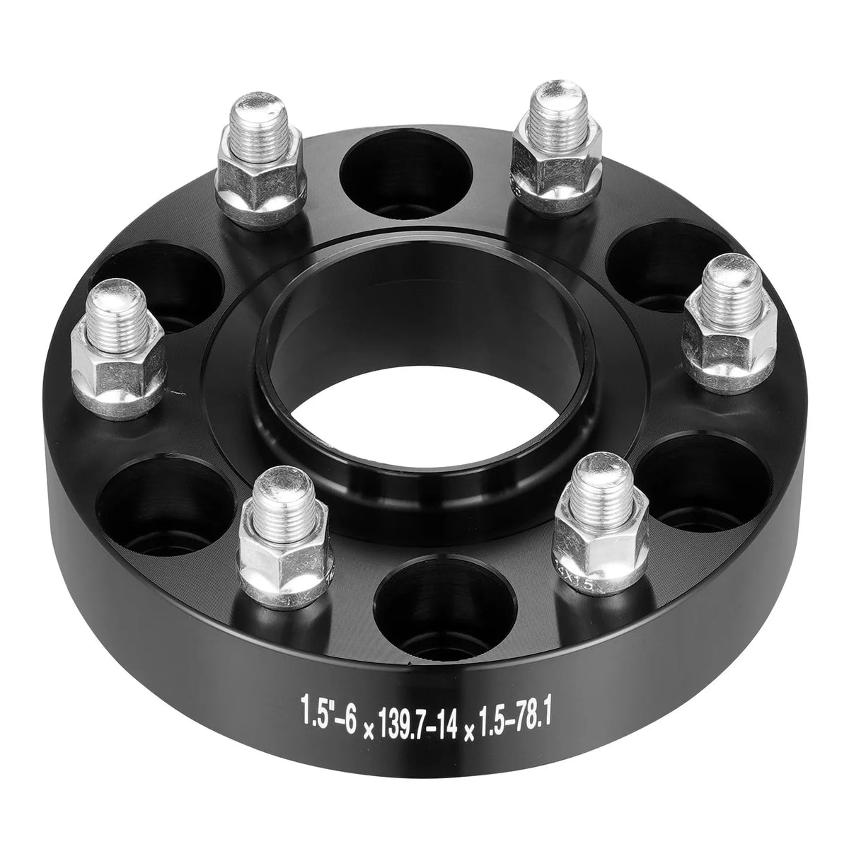 38.1 mm 6×139.7 mm wheel spacers, 6-bolt mounting, forged, 4 pcs, black