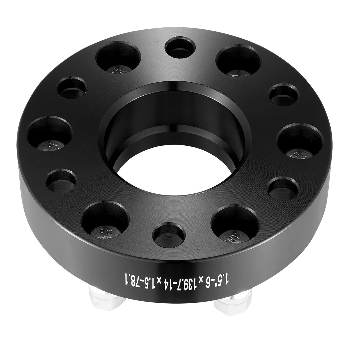 38.1 mm 6×139.7 mm wheel spacers, 6-bolt mounting, forged, 4 pcs, black