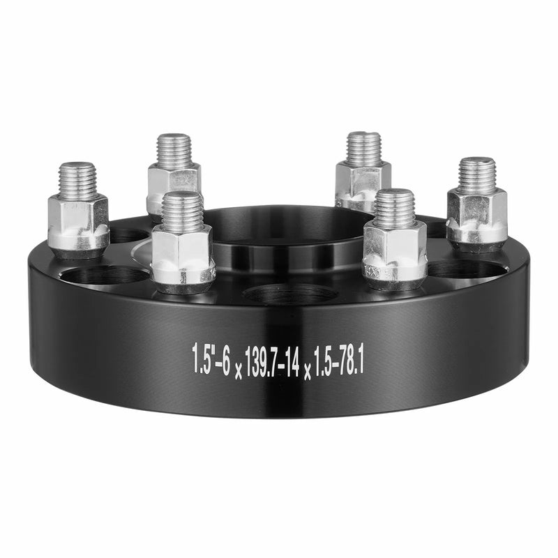 38,1 mm 6×139,7 mm riteņu distanceri, 6 skrūvju stiprinājums, kalti, 4 gab., melni