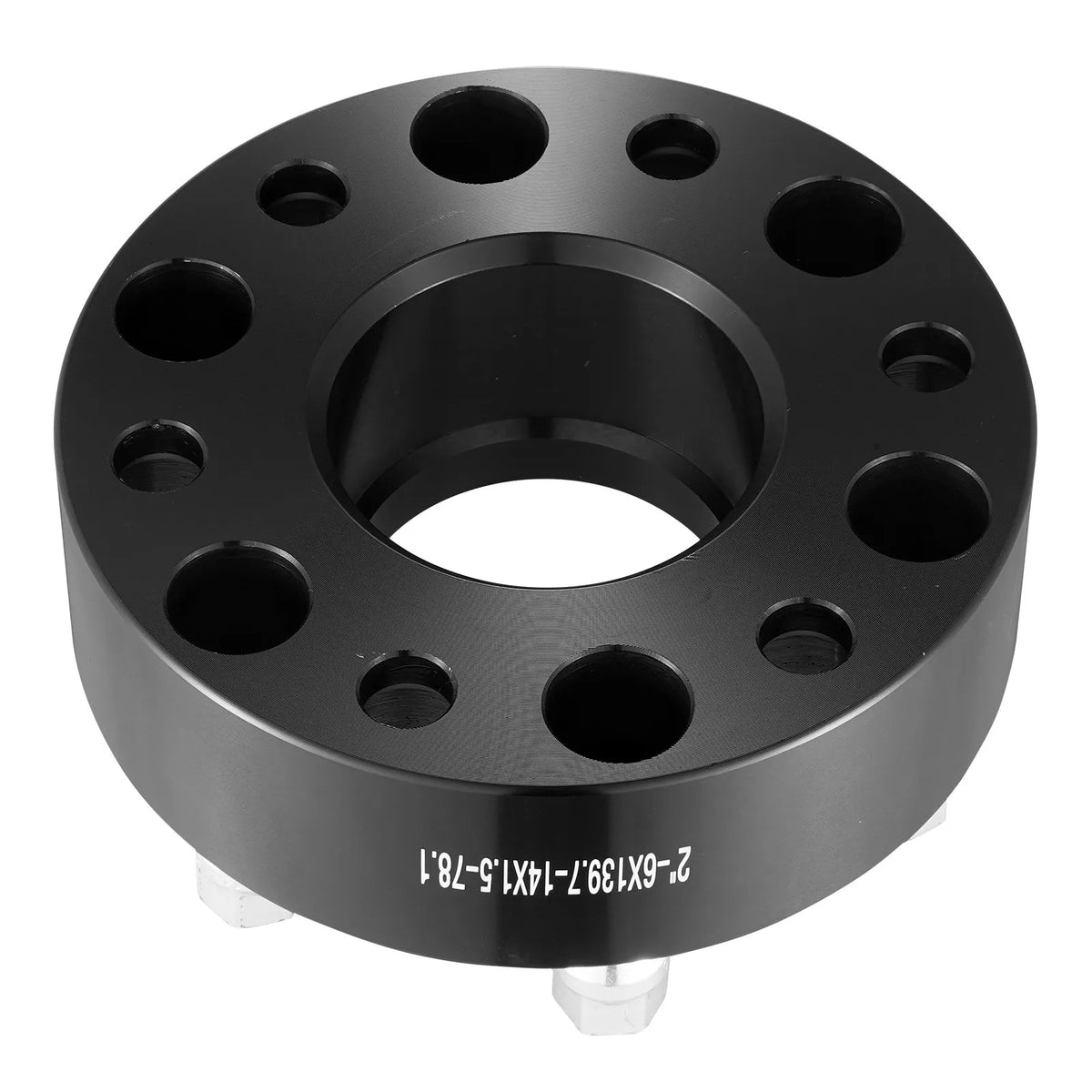 50.8 mm forged aluminium wheel spacers 6x139.7, 4 pcs, black, M14x1.5, 108 mm