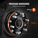 50,8 mm kalta alumīnija riteņu starplikas 6x139,7, 4 gab., melnas, M14x1,5, 108 mm