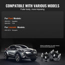 Riteņu starplikas melnā krāsā, 4 gab., cieta, 15,24 × 13,46 cm, ar 6 skrūvju caurumiem, 5,08 cm biezas