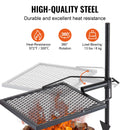 VEVOR rotējošs ugunskura grils, izturīgas tērauda restes ar regulējamu augstumu