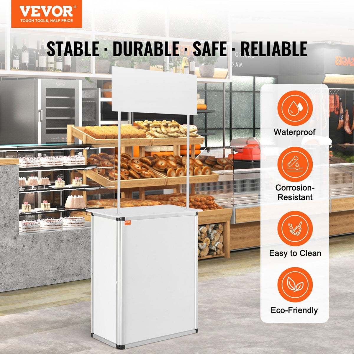 Подиумы VEVOR pārnēsājams izstāžu, 78,5 × 38 × 181,5 см, рекламные объявления стоят на улице, узглабашанас плаукту иппарнесаямо сому