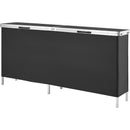 VEVOR pārnēsājams izstāžu podiums, 198 × 38,5 × 88 cm, salokāms reklāmas stends ar sienu, uzglabāšanas plauktu un pārnēsājamo somu