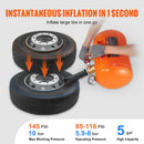 Riepu malas piepūšanas tvertne, 19 l tilpums, ar spiediena mērītāju un rokturi, maksimālais spiediens 10 bar, darbības spiediens 5,9-8 bar, piemērota vieglajiem auto, kravas automašīnām un ATV