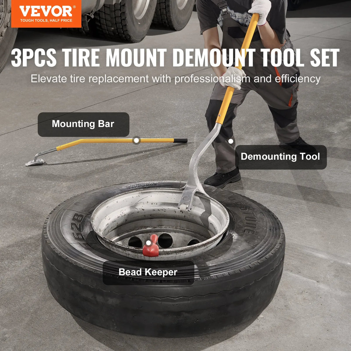 Truck Tyre Changer/Demounter 22.5–24.5″ for Radial and Tubeless Tyres