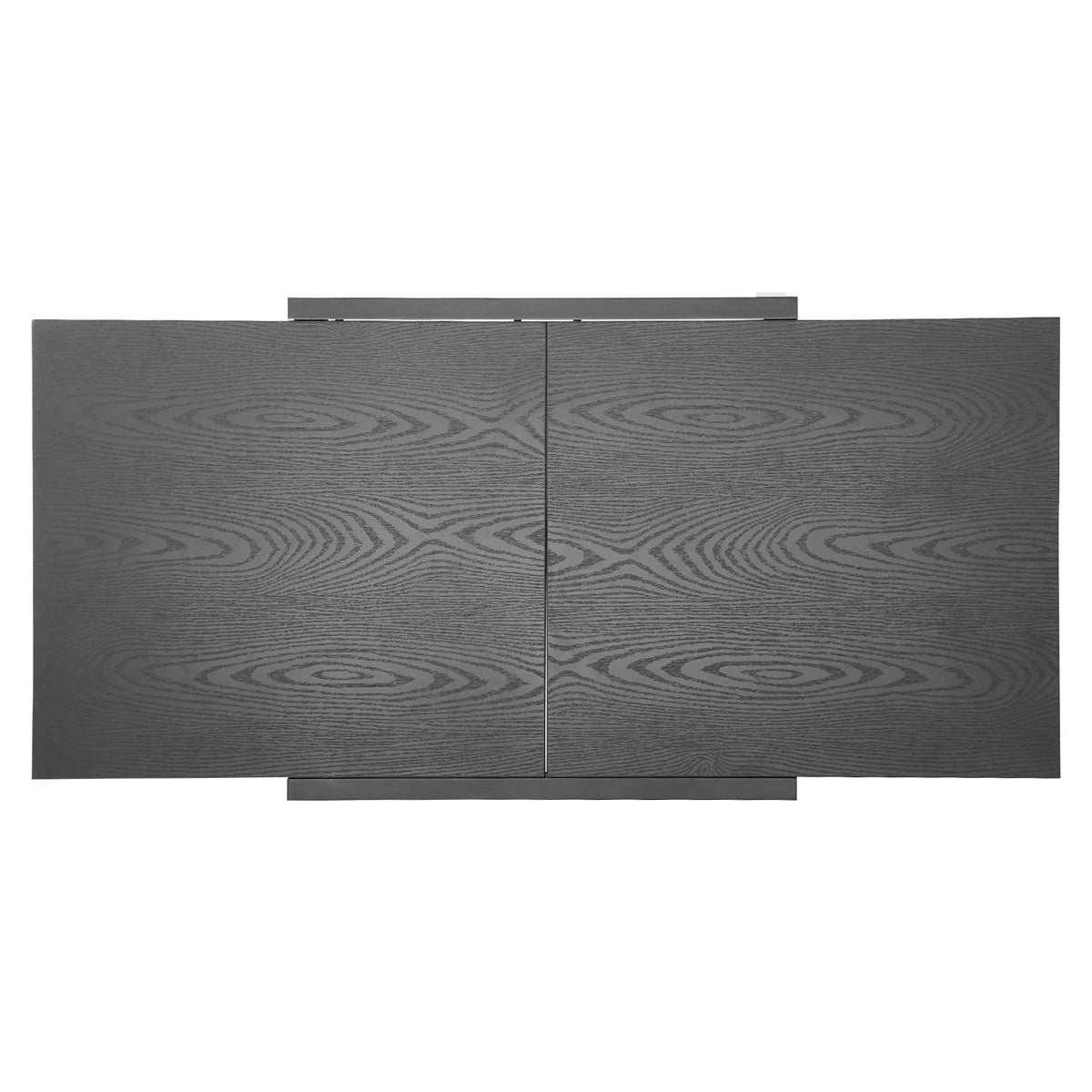 VEVOR Extendable Outdoor Dining Table, 80–160 cm Rectangular Bar-Style Garden Table for 4–6 People, with Aluminium Frame and Steel Slats, Weather-Resistant Garden and Patio Furniture Table, Dark Grey