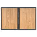 VEVOR āra terases galds, 150 cm taisnstūra tērauda galds ar koka imitācijas virsmu, piemērots 4–6 personām, ar 38 mm saulessarga atveri, laikapstākļu izturīgs dārza un lieveņa galds, brūns