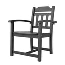 VEVOR 7 daļīgs āra ēdamistabas komplekts, taisnstūrveida galds un krēsli, piemērots visiem laikapstākļiem, HIPS dārza mēbeļu komplekts, melns