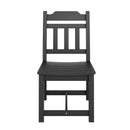 VEVOR 7 daļīgs āra ēdamistabas komplekts, taisnstūrveida galds un krēsli, piemērots visiem laikapstākļiem, HIPS dārza mēbeļu komplekts, melns