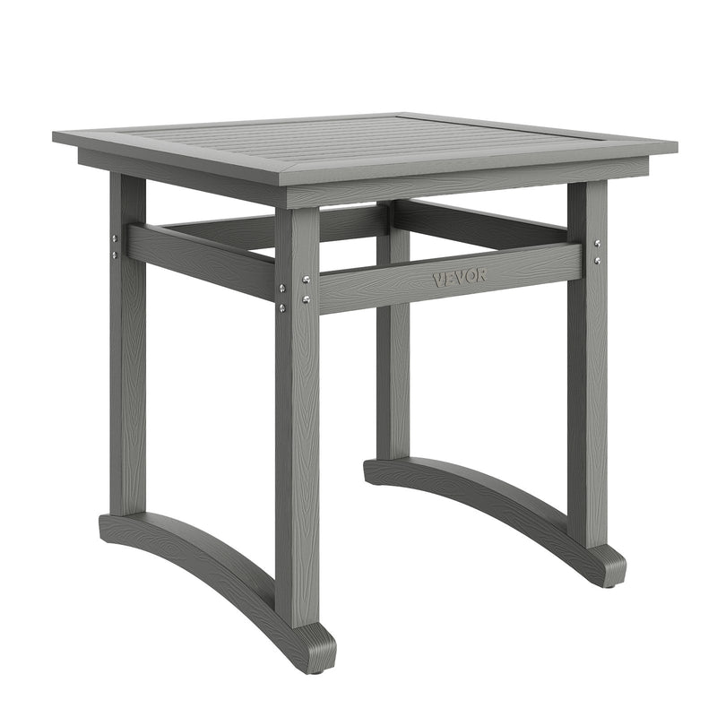 VEVOR 5-daļīgs āra mēbeļu komplekts, galds un 4 krēsli, HIPS, gaiši pelēks