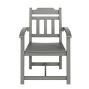 VEVOR 5-daļīgs āra mēbeļu komplekts, galds un 4 krēsli, HIPS, gaiši pelēks