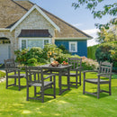 VEVOR 5-daļīgs āra mēbeļu komplekts, galds un 4 krēsli, HIPS, gaiši pelēks