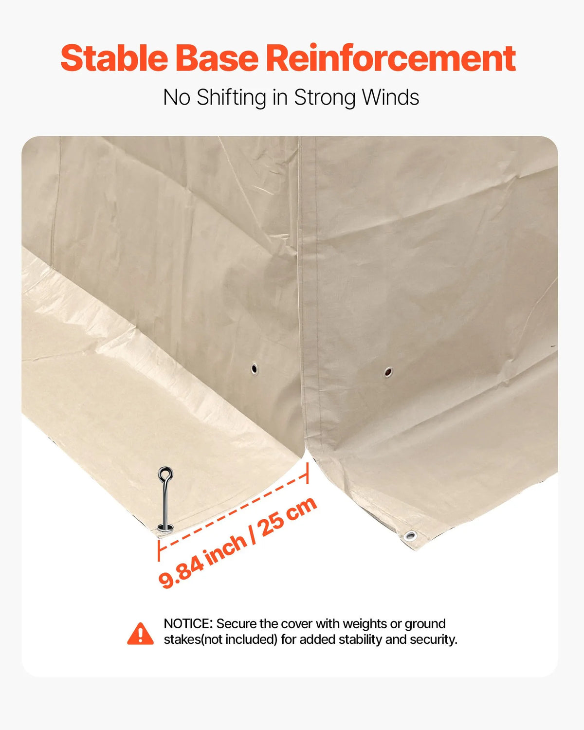 Winter Pavilion Cover, Suitable for 3.08 × 4.39 m Hard Roof Gazebos, with Walls and Windows, High-Density PE Material