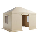 Ziemas paviljona pārsegs, piemērots 3,07 × 3,67 m cietā jumta paviljoniem, ar sienām un logiem, augstas blīvuma PE materiāls