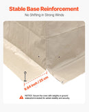 Ziemas paviljona pārsegs, piemērots 3,07 × 3,67 m cietā jumta paviljoniem, ar sienām un logiem, augstas blīvuma PE materiāls