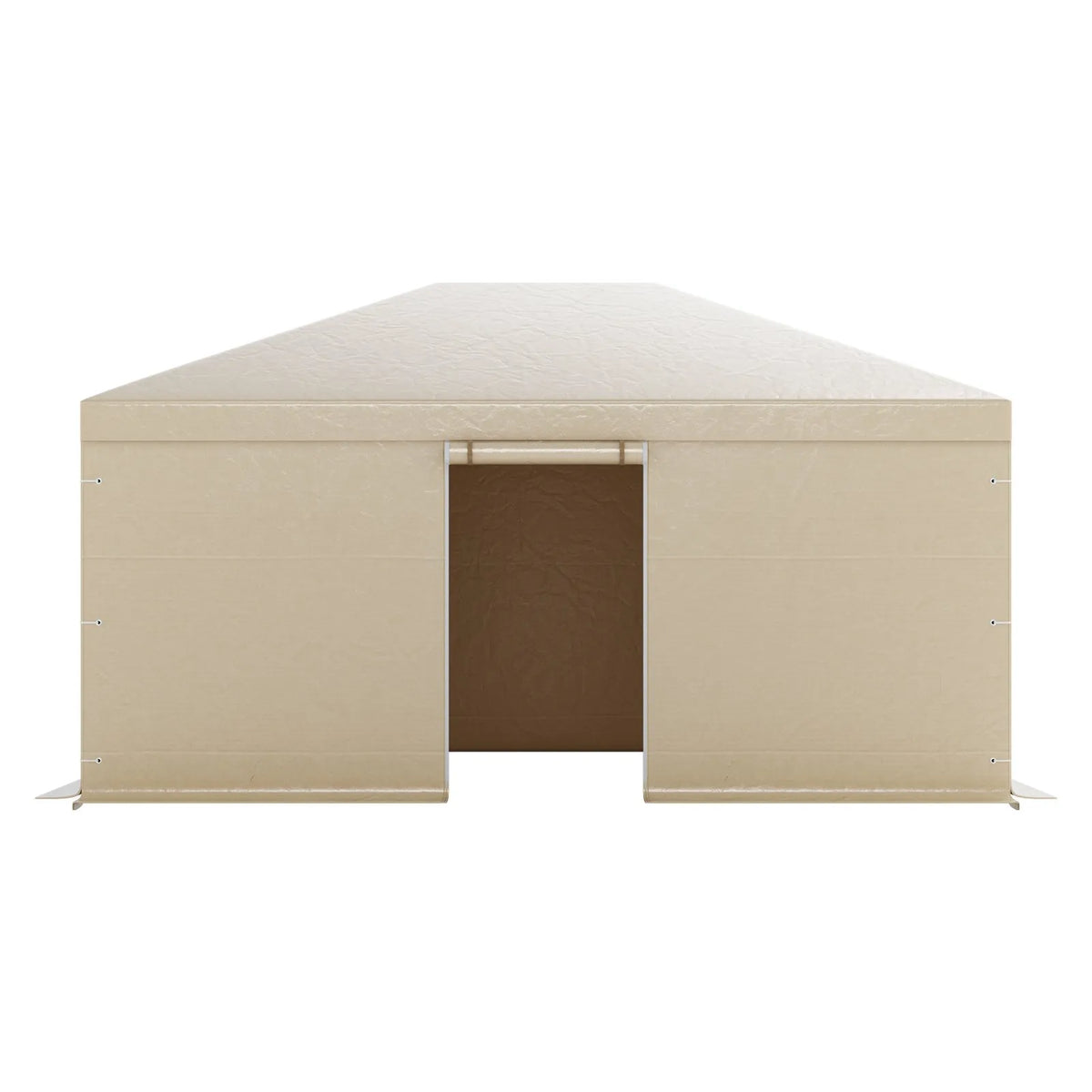 Winter Pavilion Cover, Suitable for 3.68 × 4.90 m Hard Roof Gazebos, with Walls and Windows, High-Density PE Material
