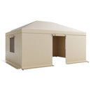 Ziemas paviljona pārsegs, piemērots 3,68 × 4,90 m cietā jumta paviljoniem, ar sienām un logiem, augstas blīvuma PE materiāls