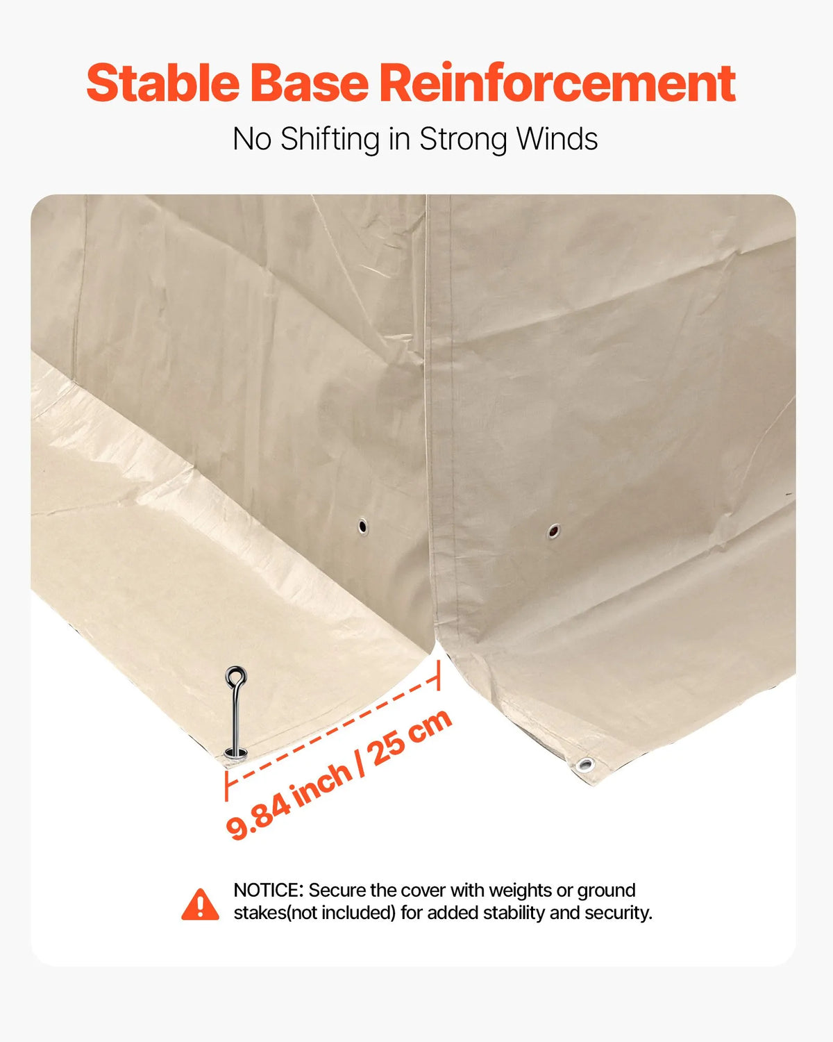 Winter Pavilion Cover, Suitable for 3.68 × 4.90 m Hard Roof Gazebos, with Walls and Windows, High-Density PE Material