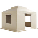 Ziemas paviljona pārsegs, piemērots 3,05 × 3,65 m cietā jumta paviljoniem, divslāņu, ar sienām un logiem, augstas blīvuma PE materiāls