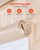 Ziemas paviljona pārsegs, piemērots 3,05 × 3,65 m cietā jumta paviljoniem, divslāņu, ar sienām un logiem, augstas blīvuma PE materiāls