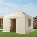 Ziemas paviljona pārsegs, piemērots 3,05 × 3,65 m cietā jumta paviljoniem, divslāņu, ar sienām un logiem, augstas blīvuma PE materiāls