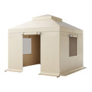 Ziemas paviljona pārsegs, piemērots 3,05 × 3,05 m cietā jumta paviljoniem, divslāņu, ar sienām un logiem, augstas blīvuma PE materiāls