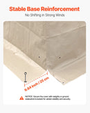 Ziemas paviljona pārsegs, piemērots 3,66 × 6,10 m cietā jumta paviljoniem, divslāņu, ar sienām un sieta logiem, augstas blīvuma PE materiāls