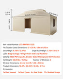 Ziemas paviljona pārsegs, piemērots 3,66 × 6,10 m cietā jumta paviljoniem, divslāņu, ar sienām un sieta logiem, augstas blīvuma PE materiāls