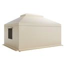 Ziemas paviljona pārsegs, piemērots 3,66 × 4,87 m cietā jumta paviljoniem, divslāņu, ar sienām un logiem, augstas blīvuma PE materiāls