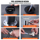 VEVOR Divu krānu alus torņa komplekts ar W21.8 regulatoru un S-veida savienotāju, nerūsējošais tērauds