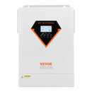 VEVOR hibrīdais saules invertors 6000 W, viss vienā tīras sinusoidās strāvas invertors–lādētājs, 48 V DC uz vienfāzes 220–230 V AC, ar iebūvētu 120 A MPPT saules kontrolieri, paredzēts autonomām sistēmām ar svina-skābes un litija akumulatoriem
