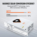 VEVOR hibrīdais saules invertors, 3500 W, tīra sinusa autonomais invertors-lādētājs, 230 V AC “viss vienā” jaudas invertors ar iebūvētu 60 A MPPT saules uzlādes kontrolieri, atbalsta hibrīdo uzlādi no saules un elektrotīkla